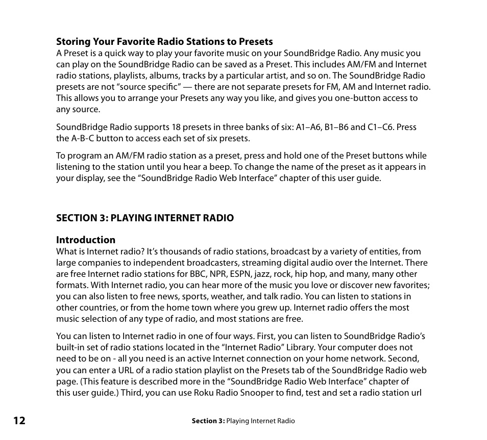 Roku SoundBridge Radio Wi-Fi Music System User Manual | Page 14 / 88