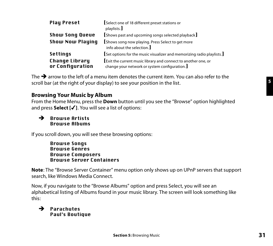 Browsing your music by album | Roku SoundBridge Radio Wi-Fi Music System User Manual | Page 33 / 88