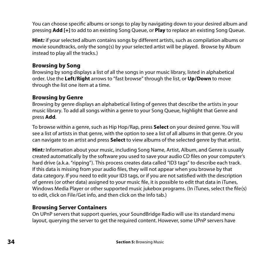 Roku SoundBridge Radio Wi-Fi Music System User Manual | Page 36 / 88