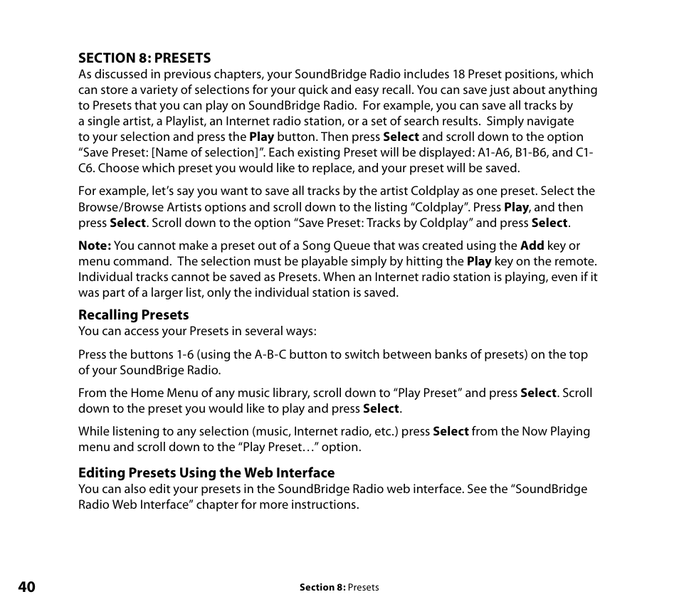 Roku SoundBridge Radio Wi-Fi Music System User Manual | Page 42 / 88