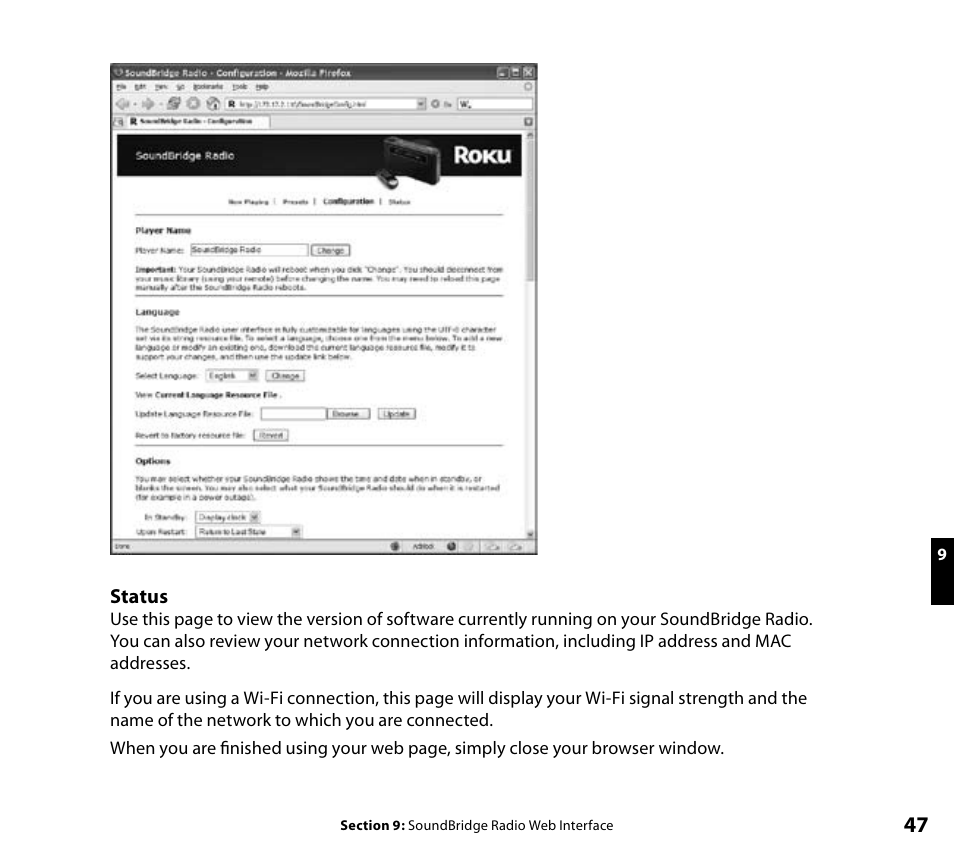 Roku SoundBridge Radio Wi-Fi Music System User Manual | Page 49 / 88