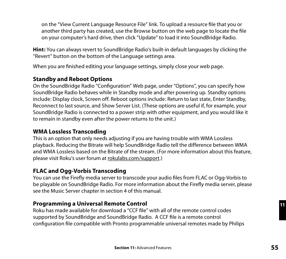 Roku SoundBridge Radio Wi-Fi Music System User Manual | Page 57 / 88