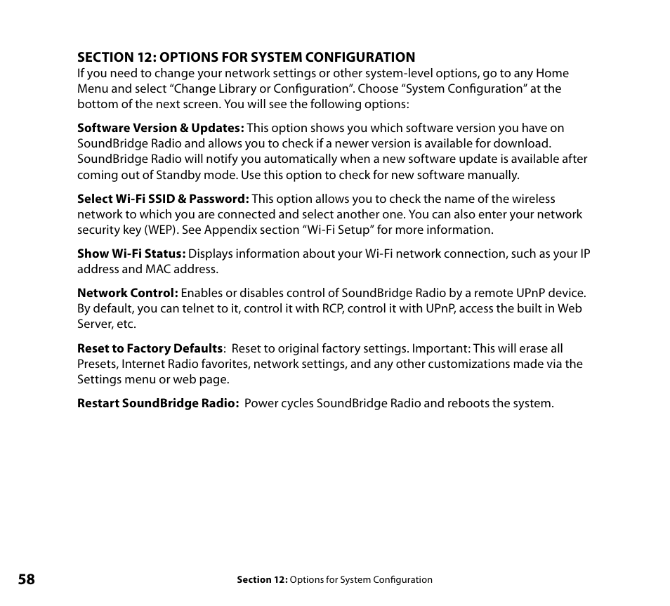 Roku SoundBridge Radio Wi-Fi Music System User Manual | Page 60 / 88