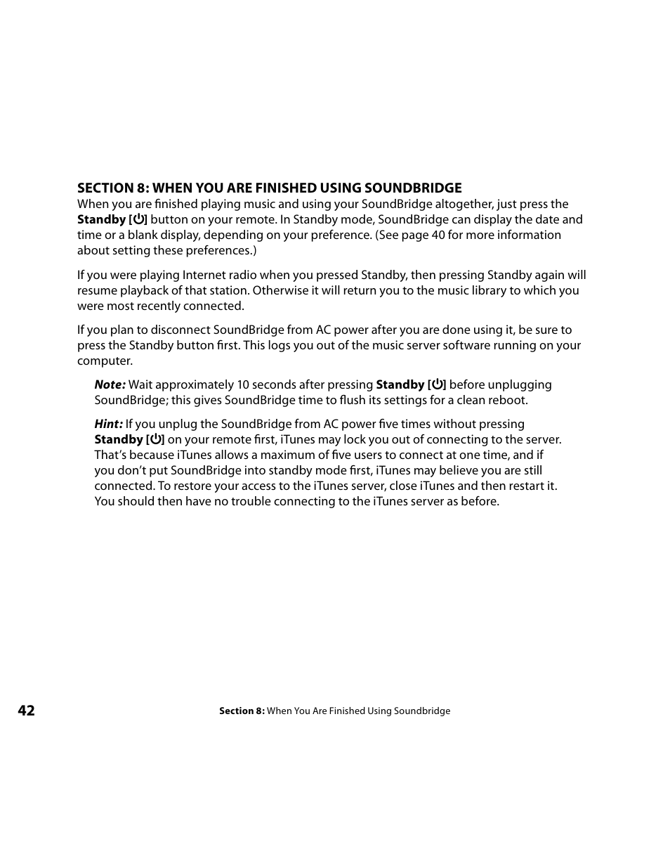 Power off | Roku Music Player User Manual | Page 43 / 89