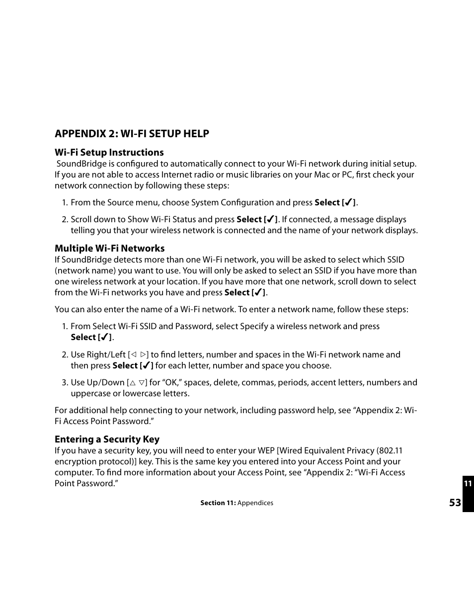 Wi-fi setup help, 53 appendix 2: wi-fi setup help | Roku Music Player User Manual | Page 54 / 89