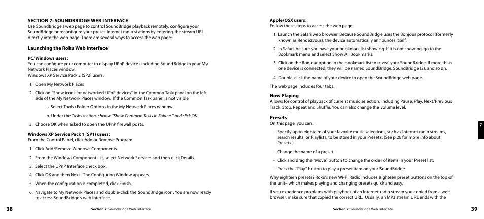 Roku SoundBridge Network Music Player User Manual | Page 21 / 40