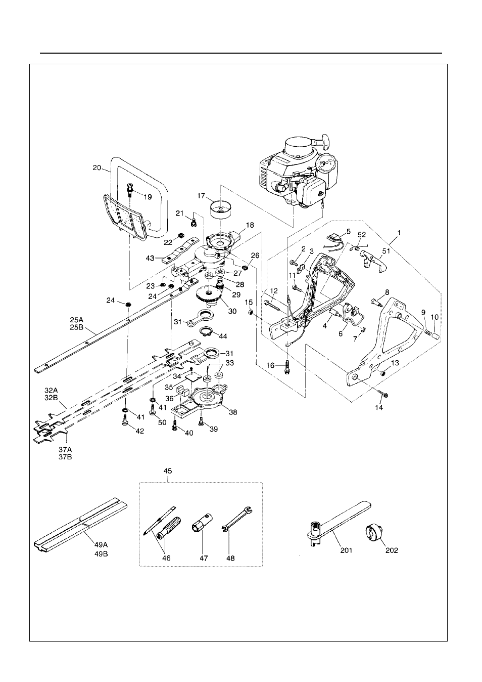 Parts list | RedMax CHT2300L User Manual | Page 24 / 32