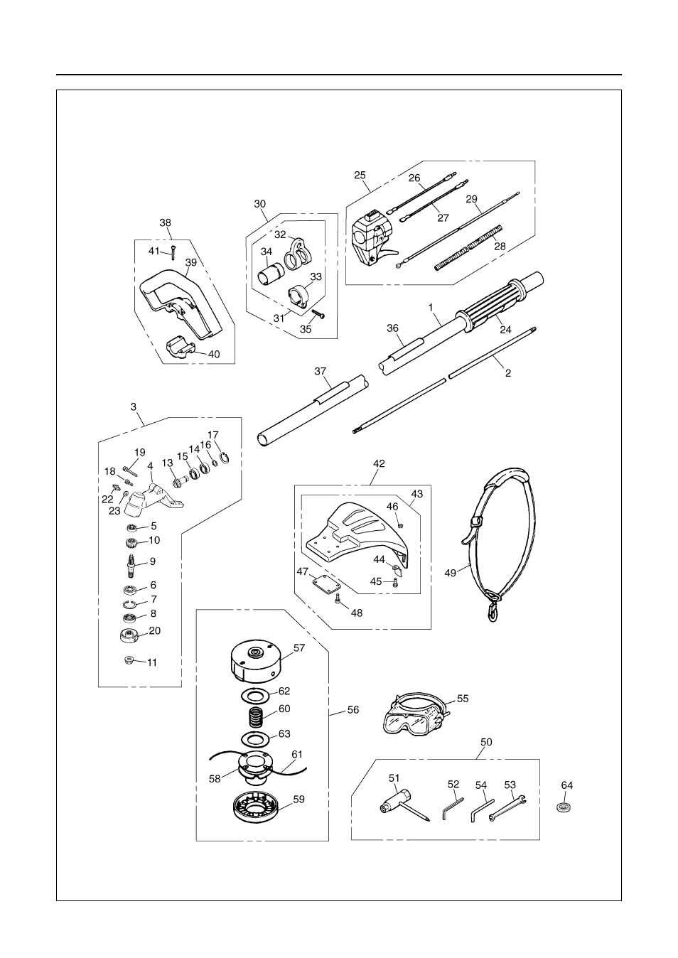 Parts list | RedMax BCX2600S User Manual | Page 36 / 42