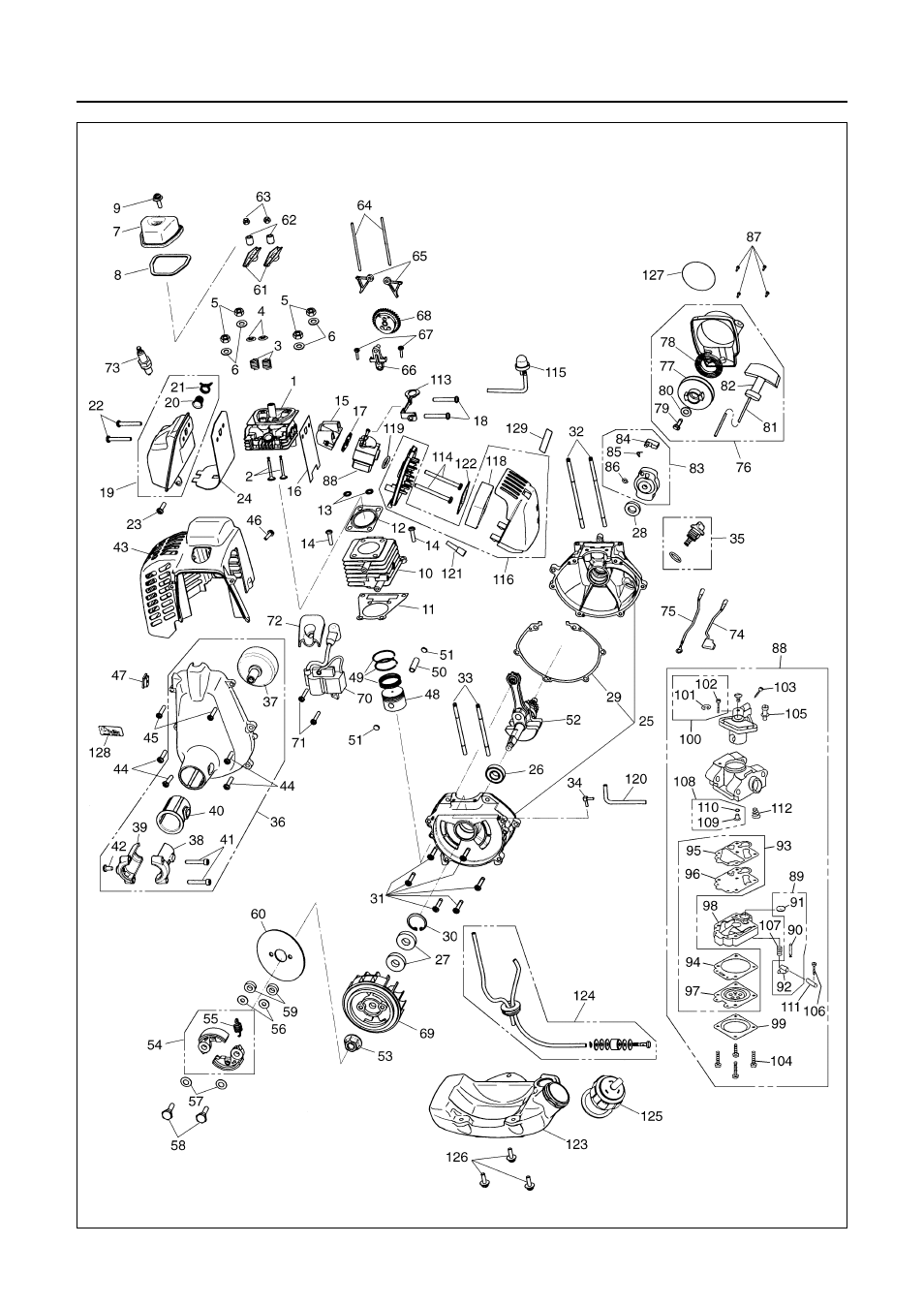Parts list | RedMax BCX2600S User Manual | Page 38 / 42