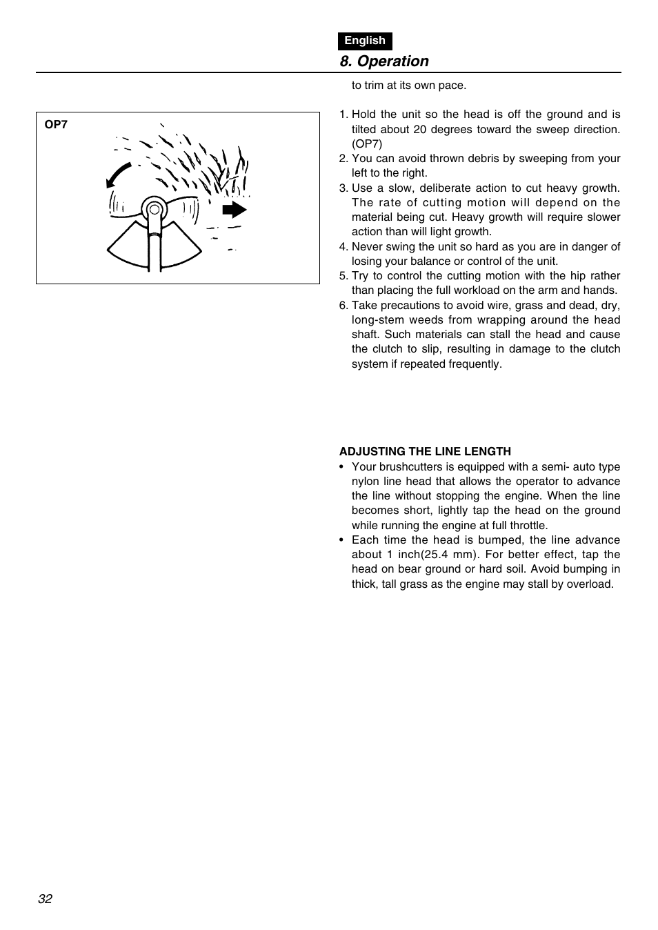 Operation | RedMax BCZ3001S-CA User Manual | Page 32 / 68