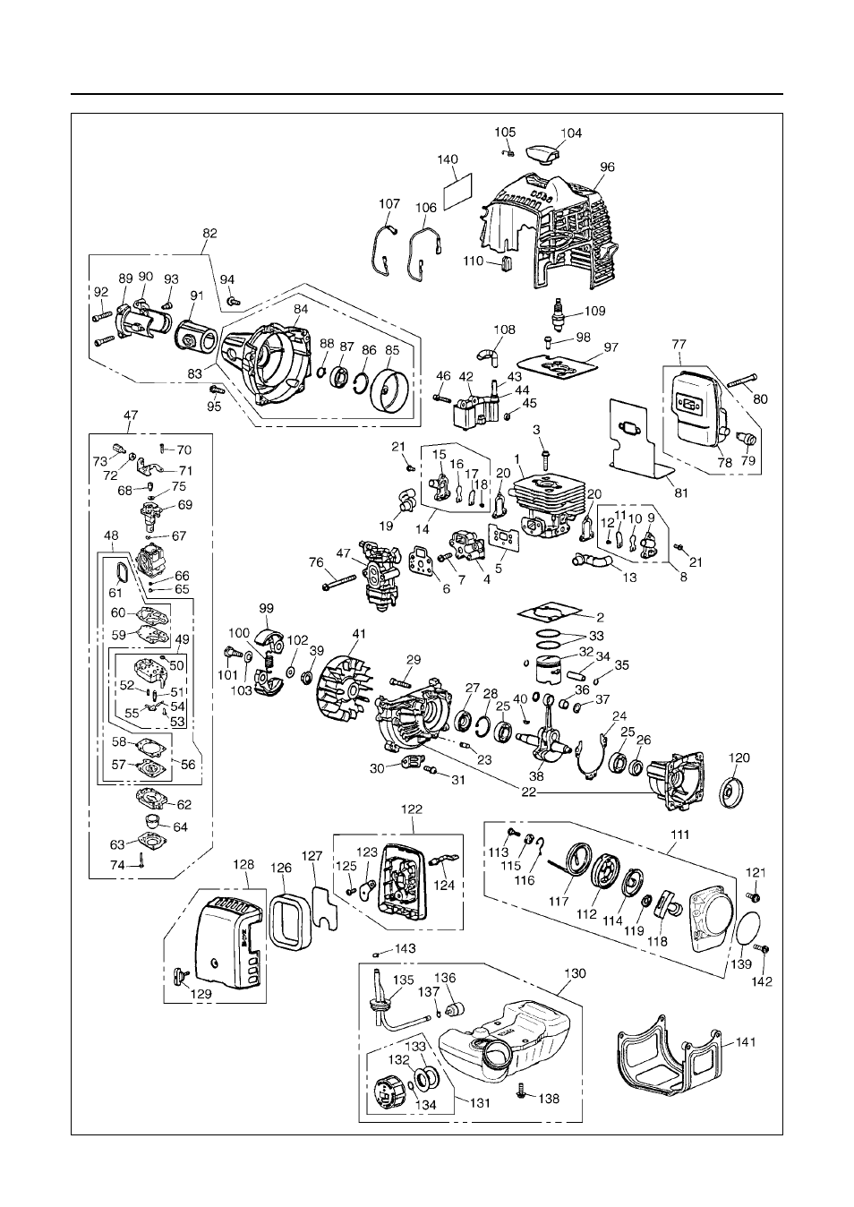 Parts list | RedMax HEZ2500S User Manual | Page 30 / 36