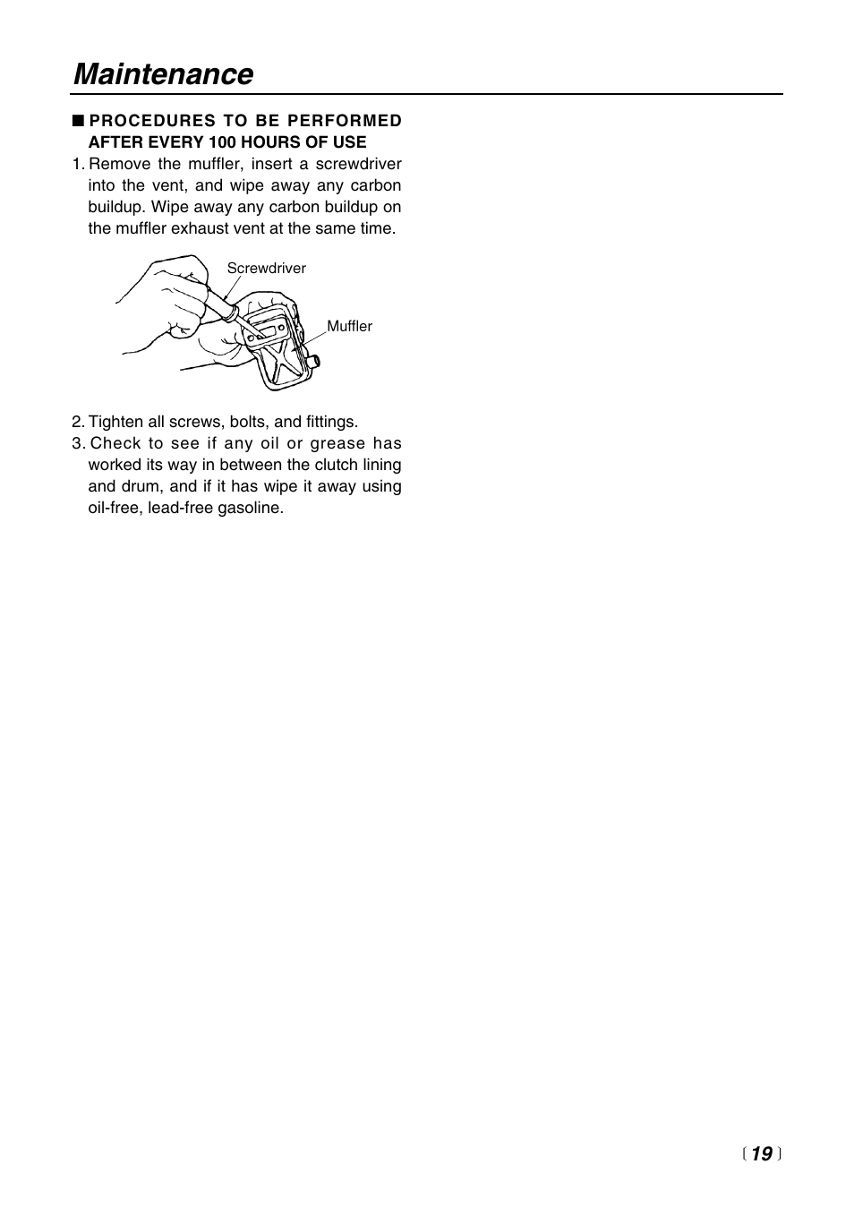 Maintenance | RedMax CHT2200 User Manual | Page 19 / 32