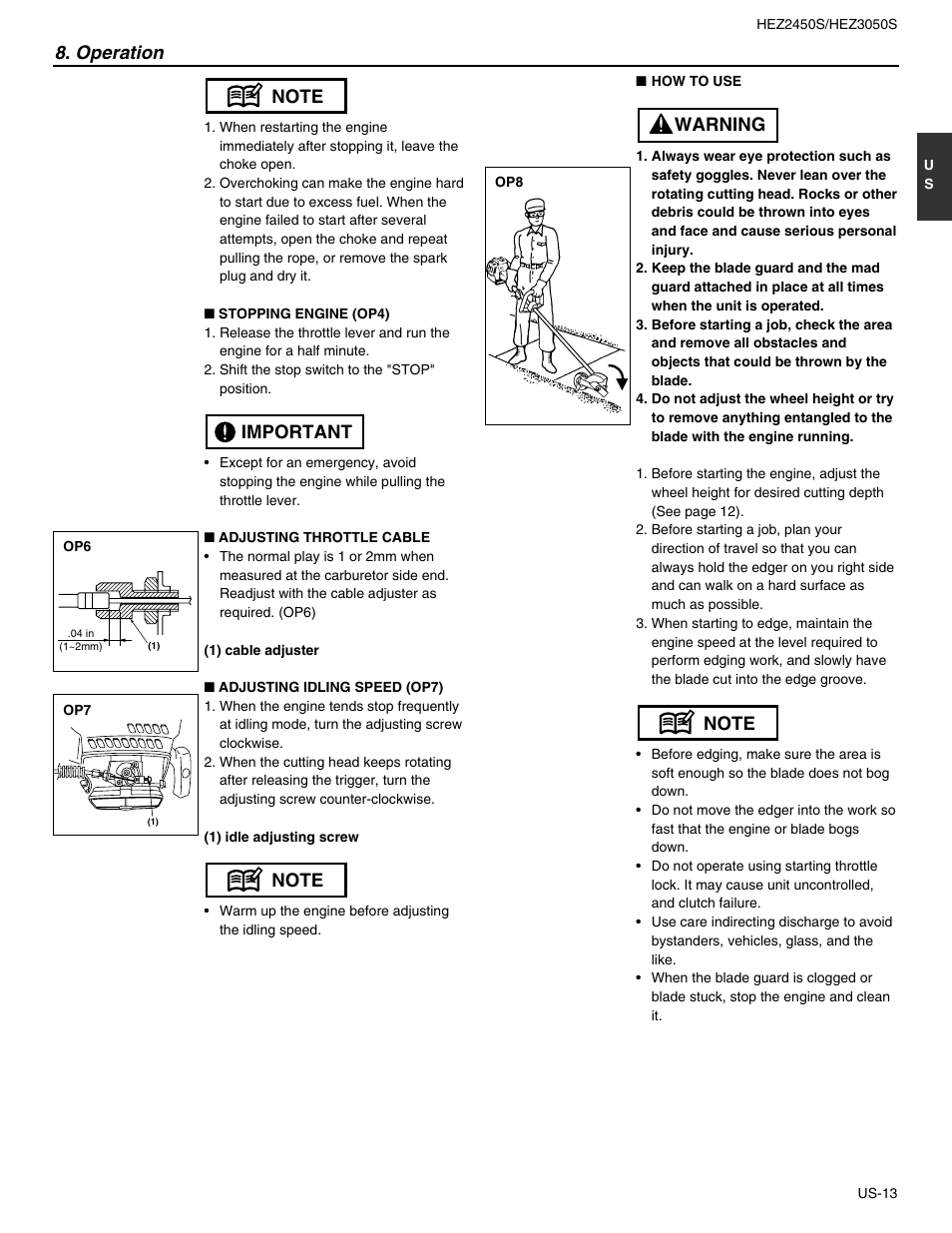 Operation | RedMax STICK HEZ2450S User Manual | Page 13 / 19