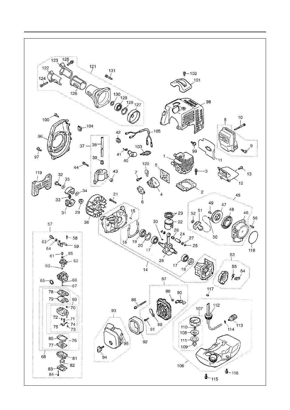 Parts list | RedMax HE2601 User Manual | Page 22 / 26