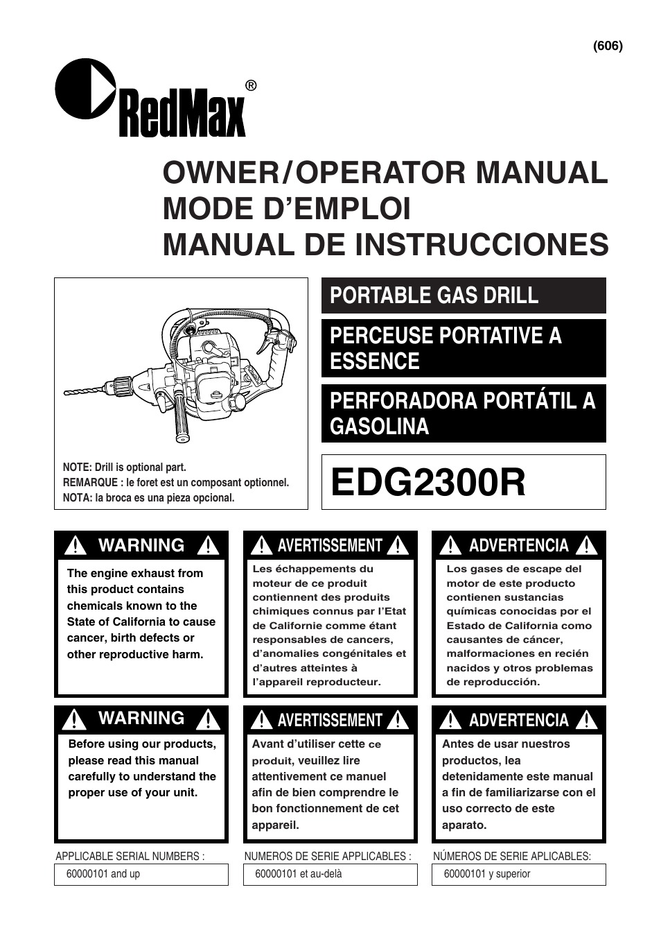 RedMax EDG2300R User Manual | 48 pages