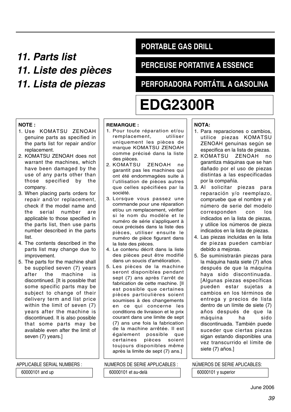 Edg2300r | RedMax EDG2300R User Manual | Page 39 / 48