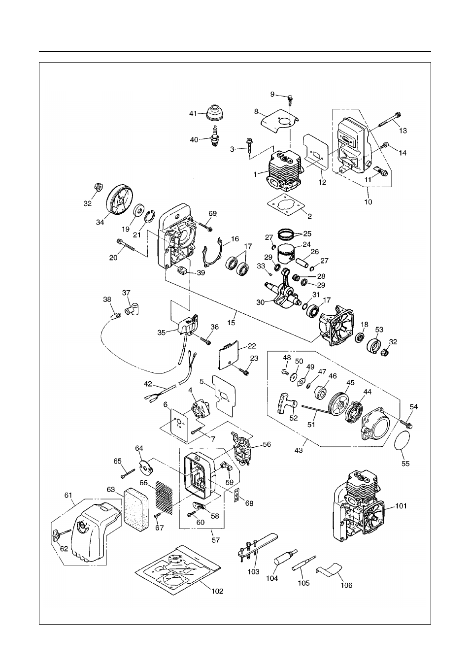 Parts list : eb4300 | RedMax EB4300 User Manual | Page 16 / 22