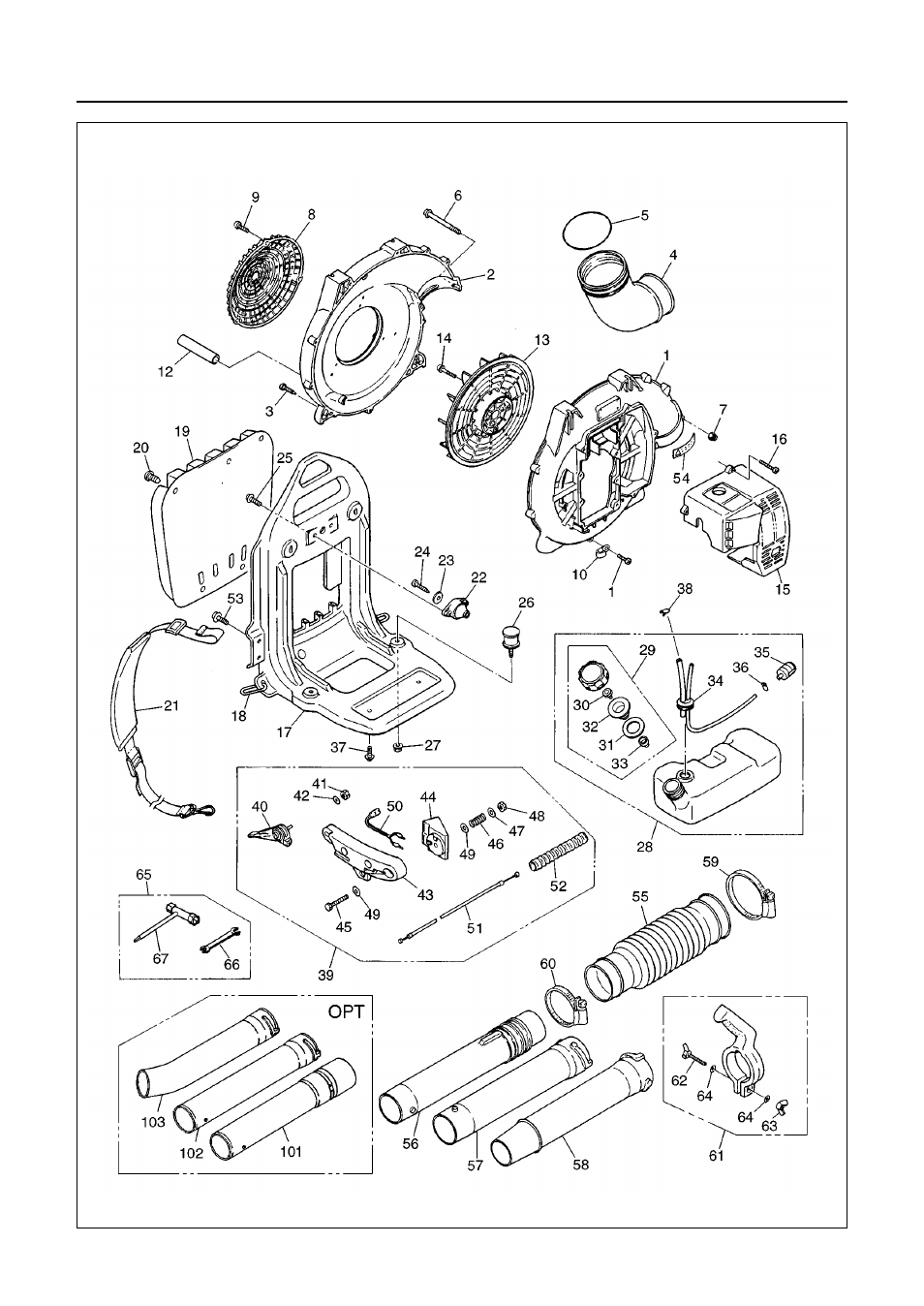 Parts list : eb4300 | RedMax EB4300 User Manual | Page 18 / 22