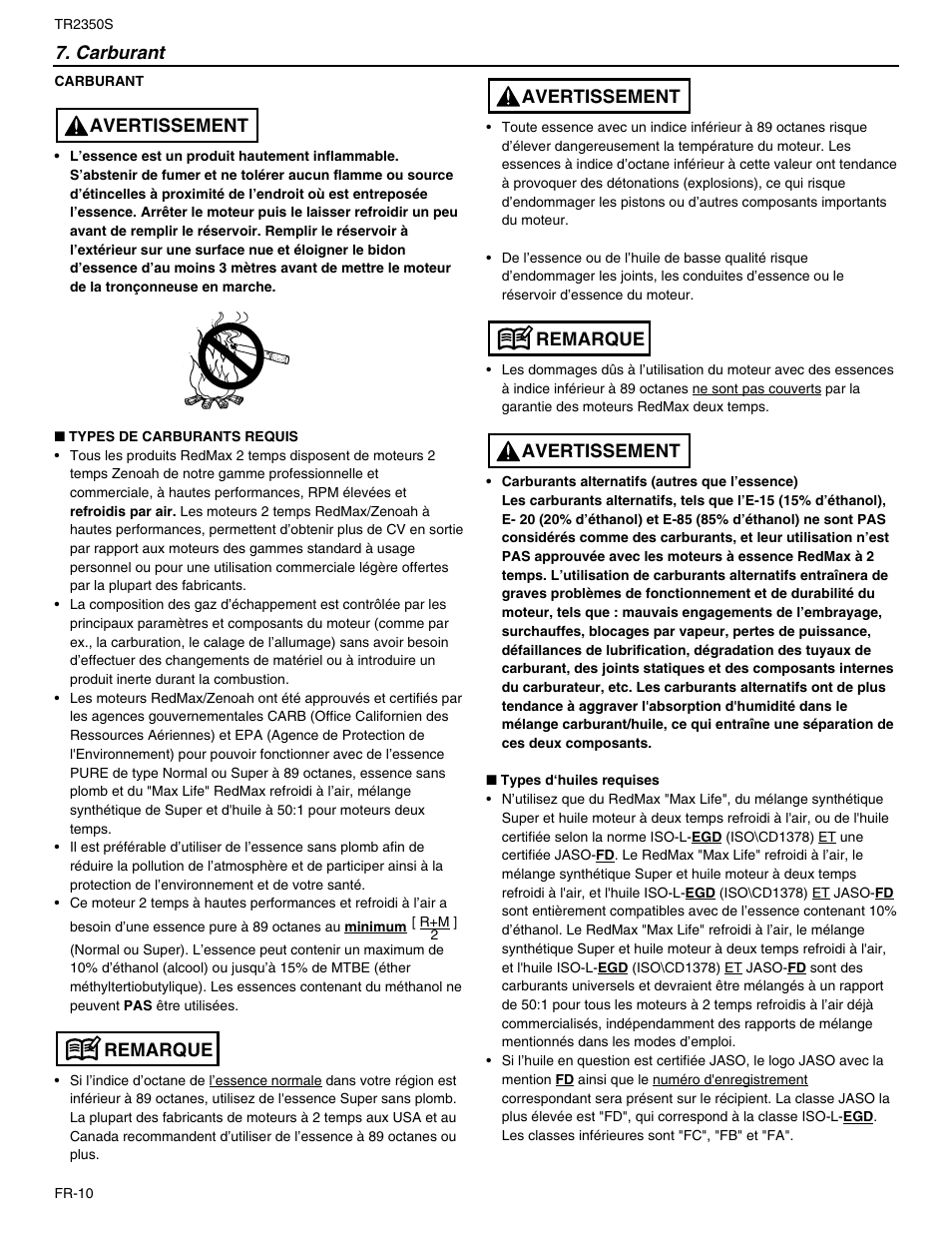 RedMax TR2350S User Manual | Page 34 / 72