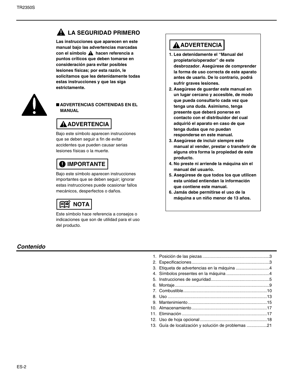 RedMax TR2350S User Manual | Page 48 / 72