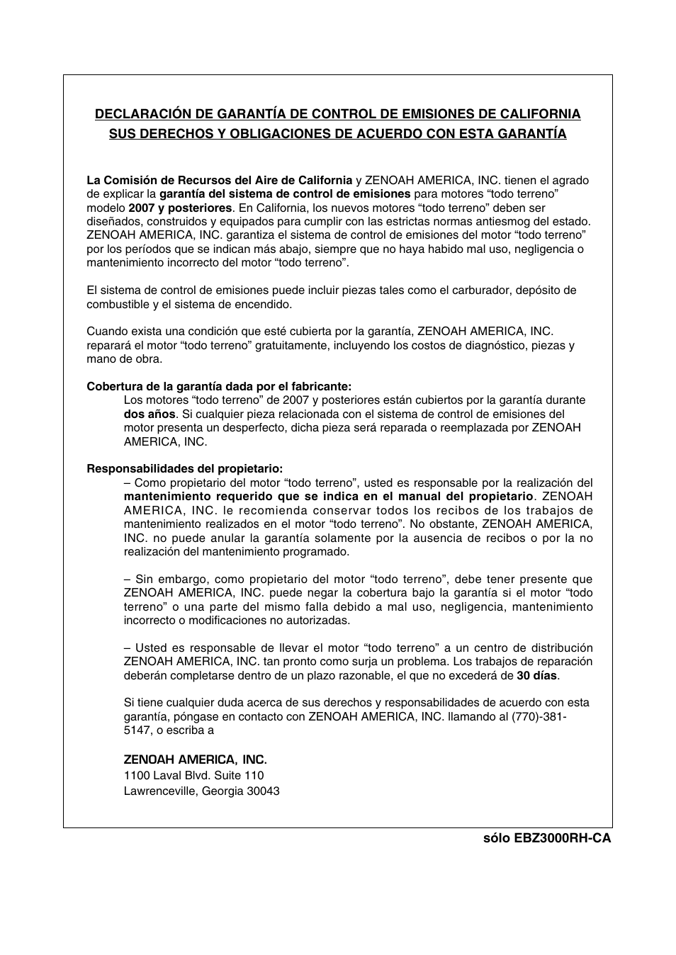 RedMax EBZ3000RH-CA User Manual | Page 54 / 60