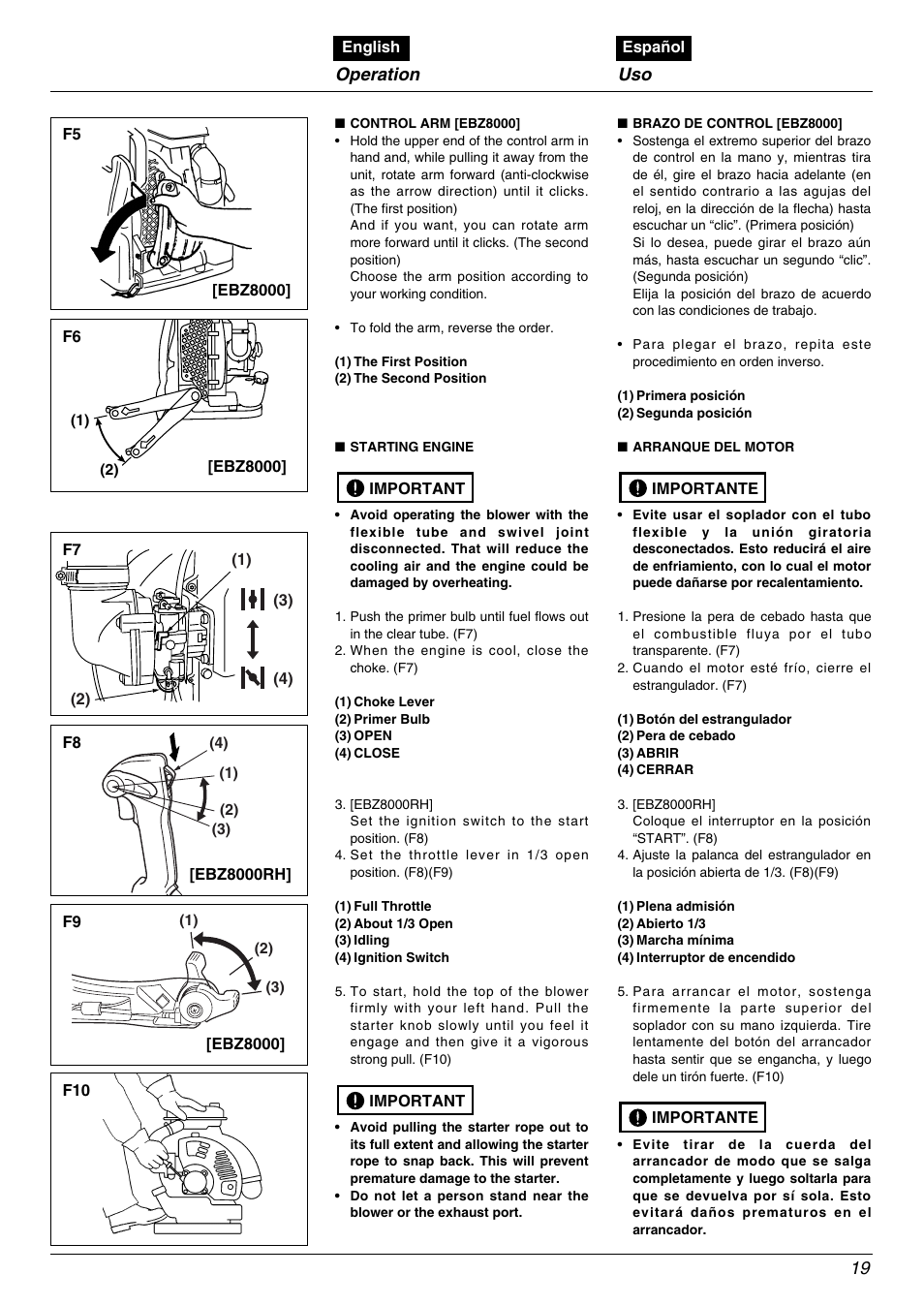 Operation | RedMax EBZ8000 User Manual | Page 19 / 36