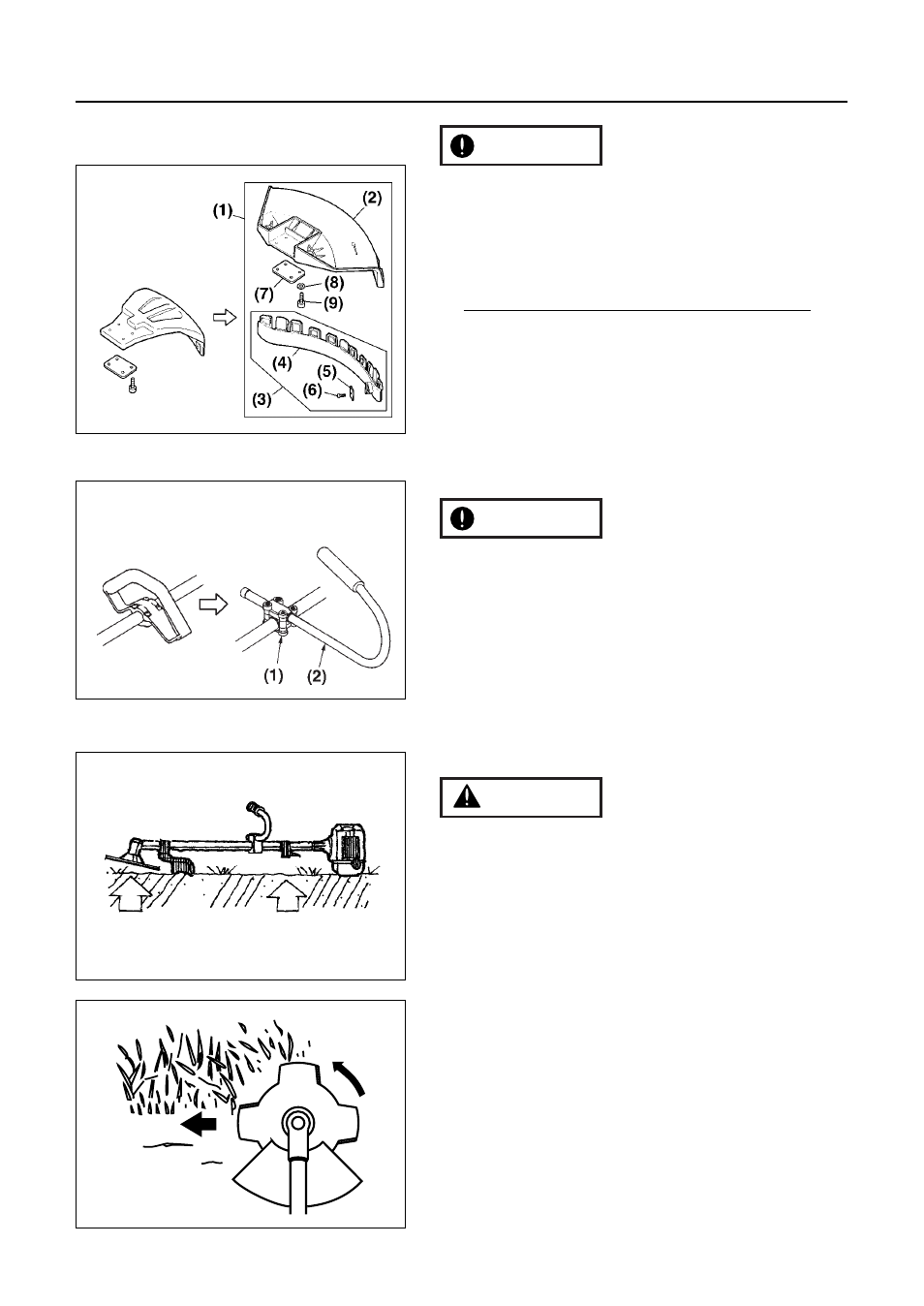 Optional blade usage | RedMax BCZ2500SU User Manual | Page 27 / 42