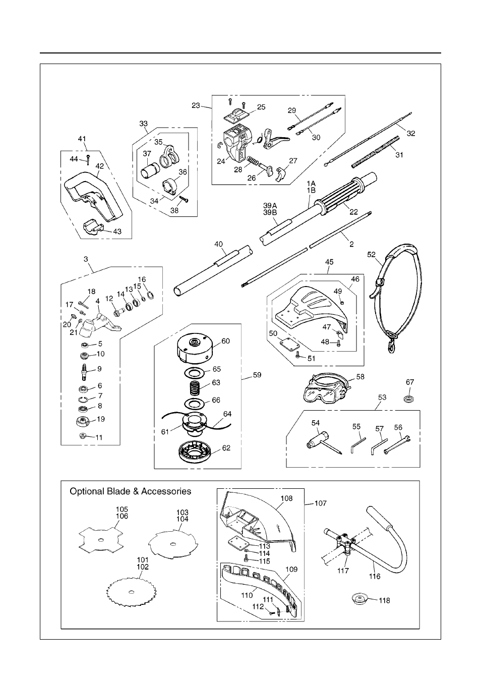 Parts list | RedMax BCZ2500SU User Manual | Page 34 / 42