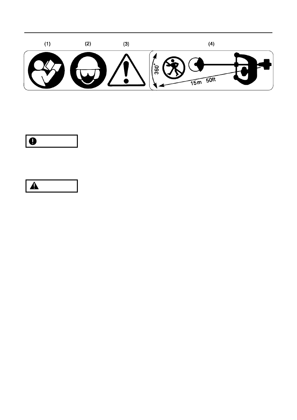 Warning labels on the machine | RedMax BCZ2500SU User Manual | Page 5 / 42