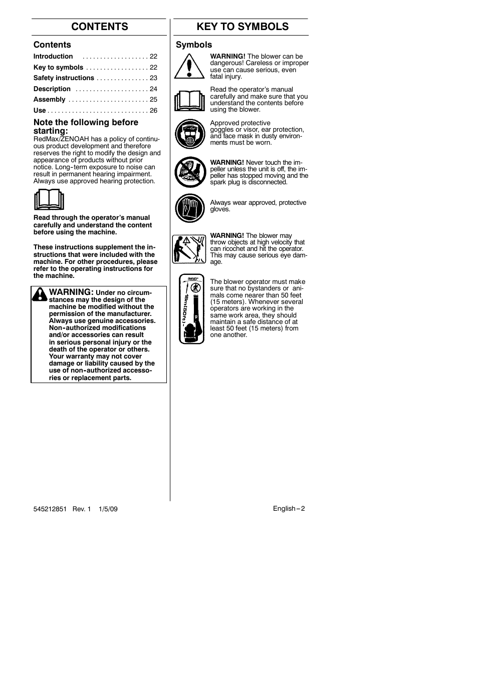 RedMax Gutter Clean-Outattachment GK-280 User Manual | Page 2 / 20