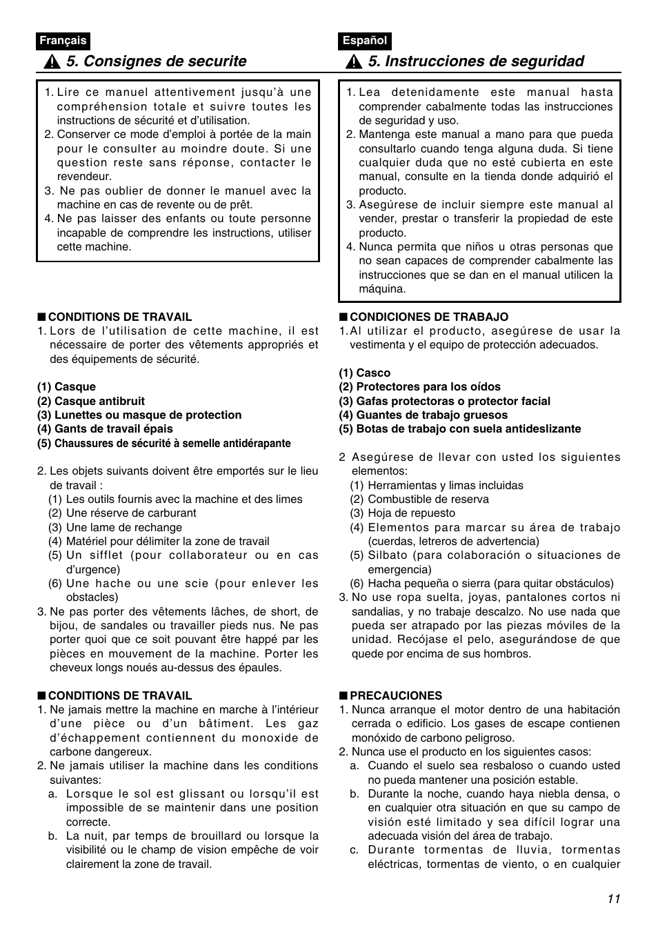 RedMax SGCZ2401S-CA User Manual | Page 11 / 60