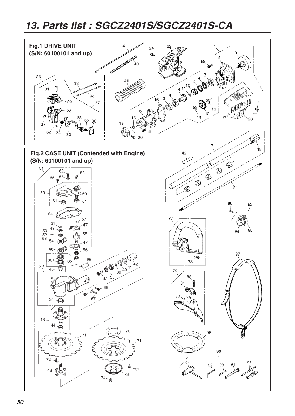 RedMax SGCZ2401S-CA User Manual | Page 50 / 60