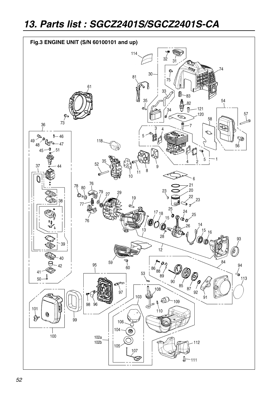 RedMax SGCZ2401S-CA User Manual | Page 52 / 60
