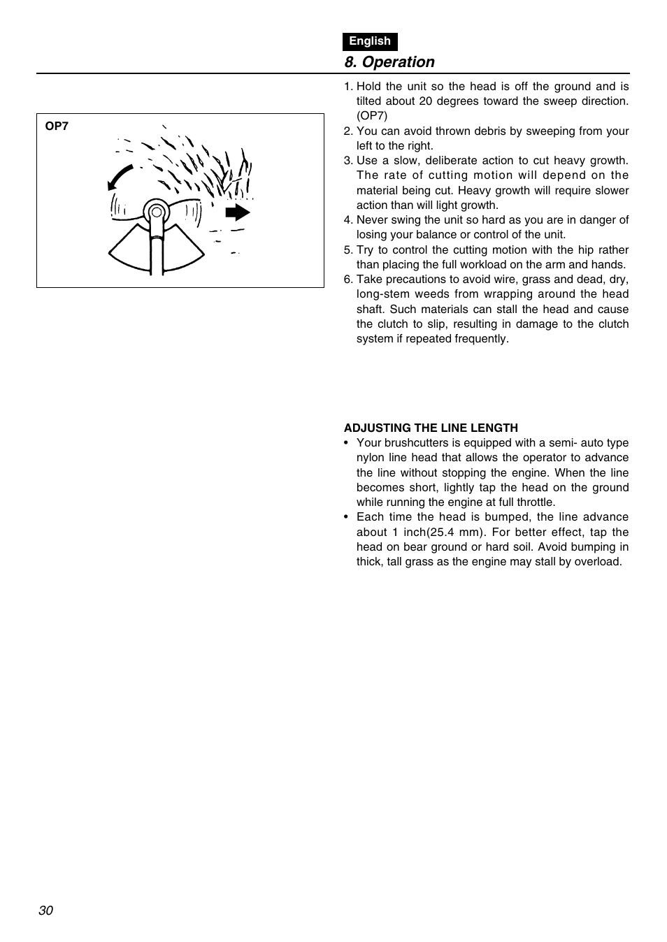 Operation | RedMax BCZ2610S-CA User Manual | Page 30 / 64