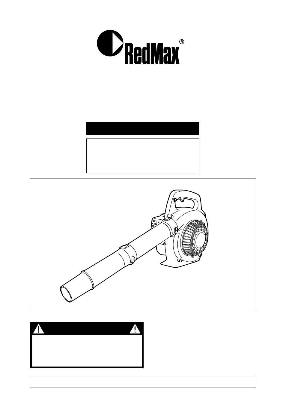 RedMax HBZ2600 User Manual | 24 pages