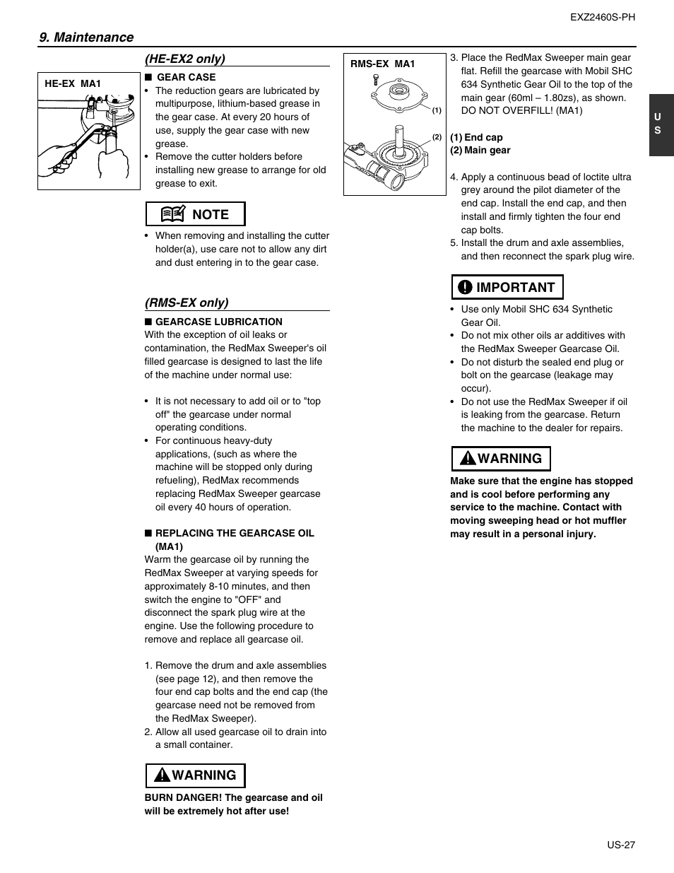 RedMax EXTREME EXZ2460S-PH User Manual | Page 27 / 31