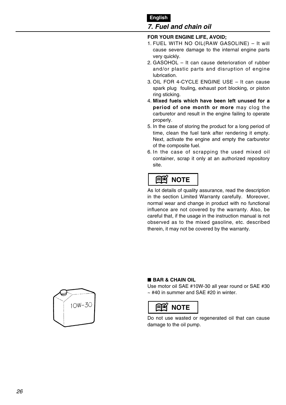 Fuel and chain oil | RedMax GZ400 User Manual | Page 26 / 72