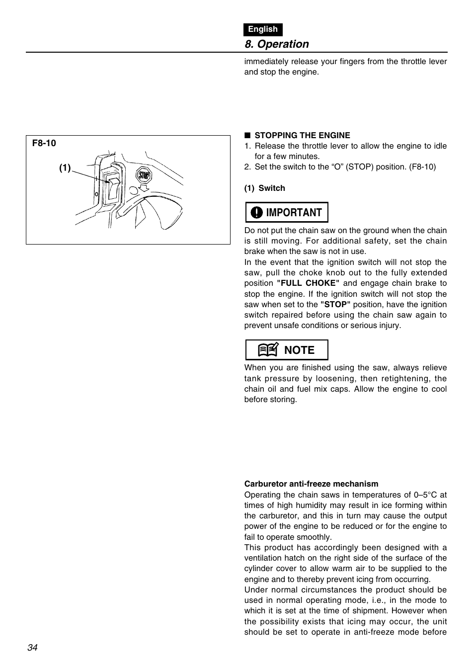 Operation | RedMax GZ400 User Manual | Page 34 / 72