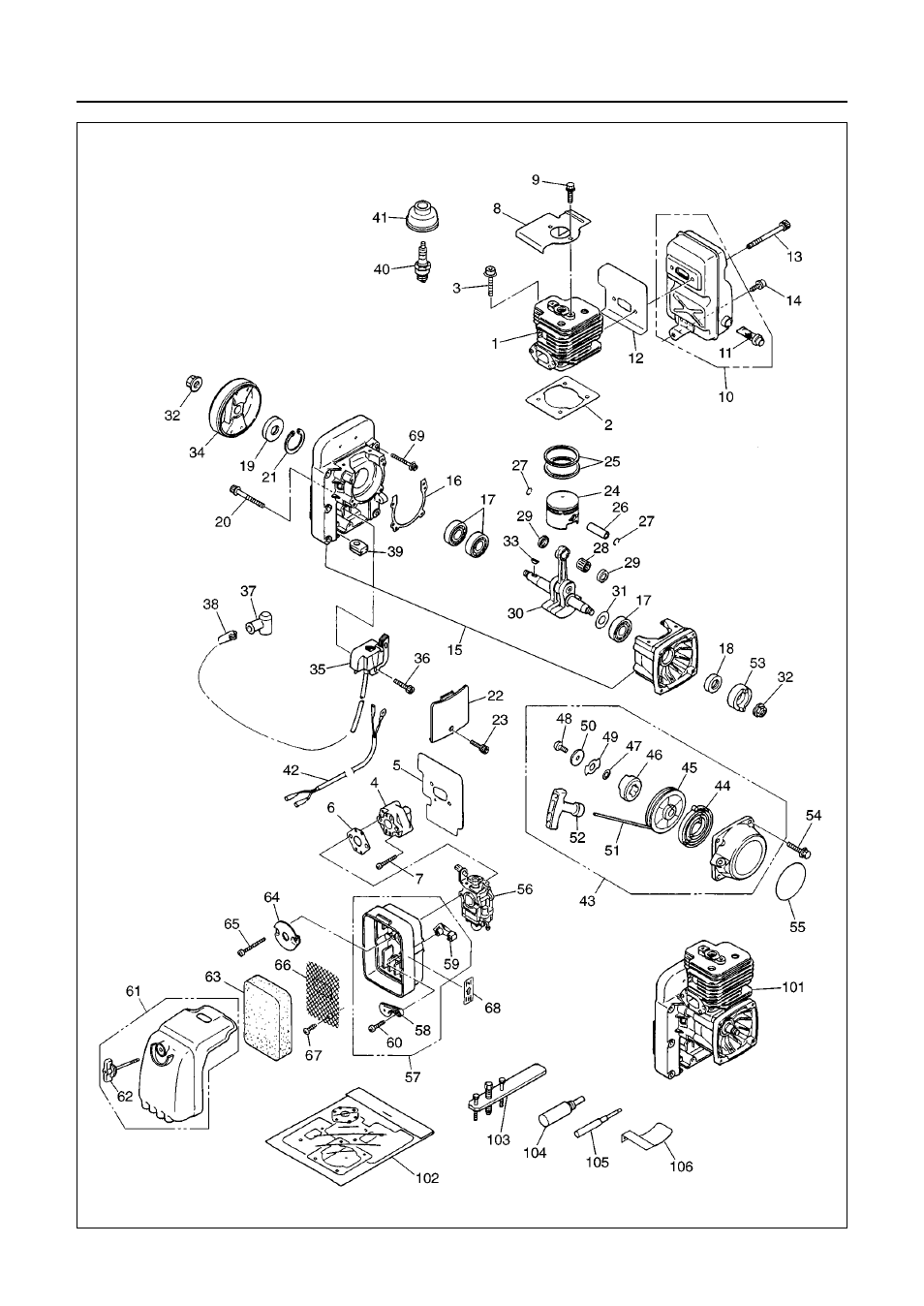 Parts list : eb6200 | RedMax EB6200 User Manual | Page 16 / 22