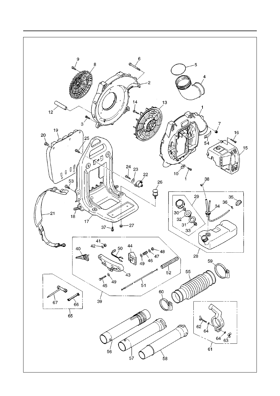 Parts list : eb6200 | RedMax EB6200 User Manual | Page 18 / 22