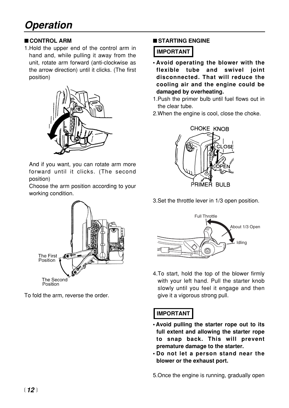 Operation | RedMax EB4401 User Manual | Page 12 / 28