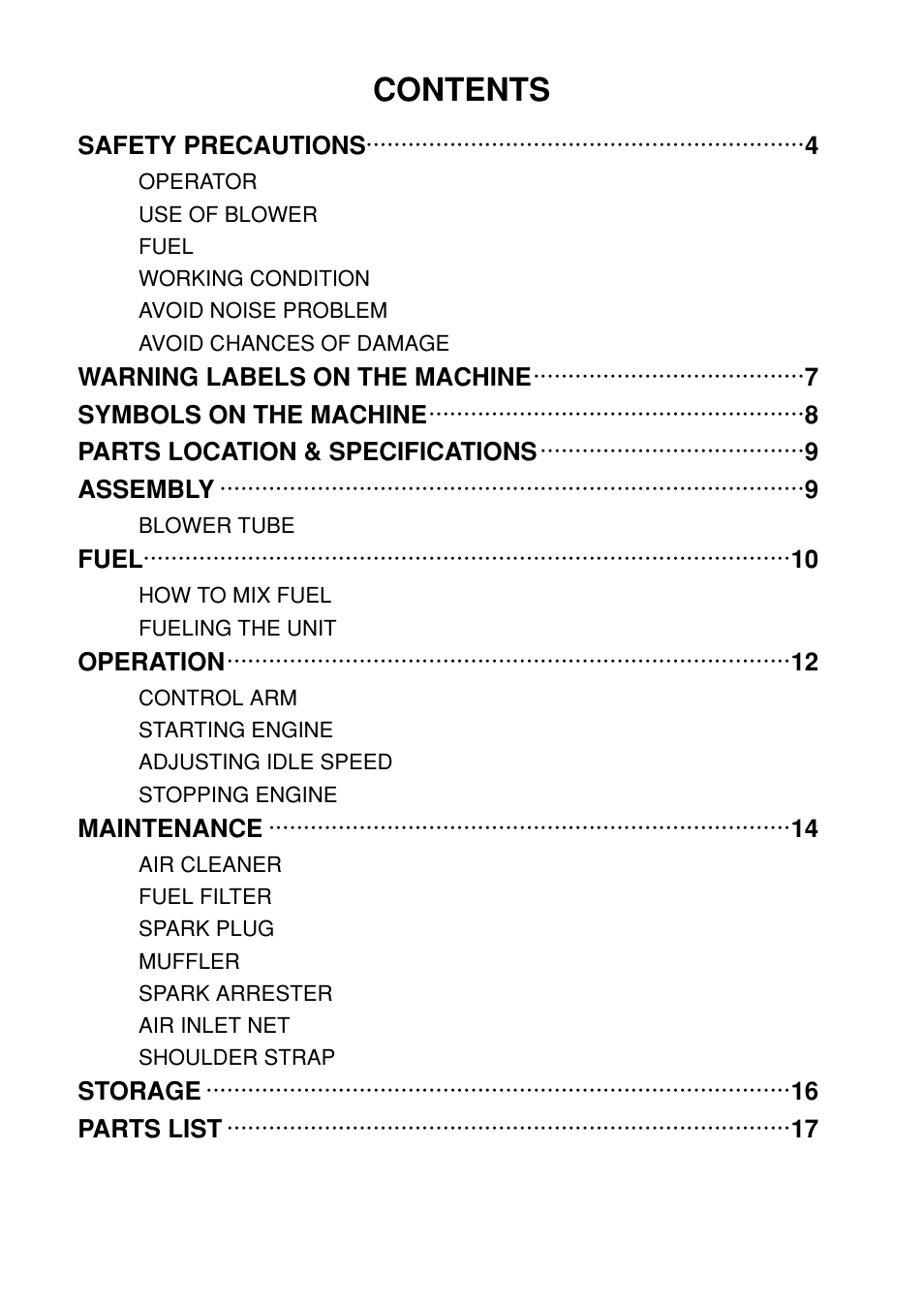 RedMax EB4401 User Manual | Page 3 / 28