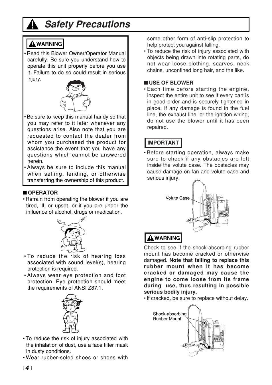 Safety precautions | RedMax EB4401 User Manual | Page 4 / 28