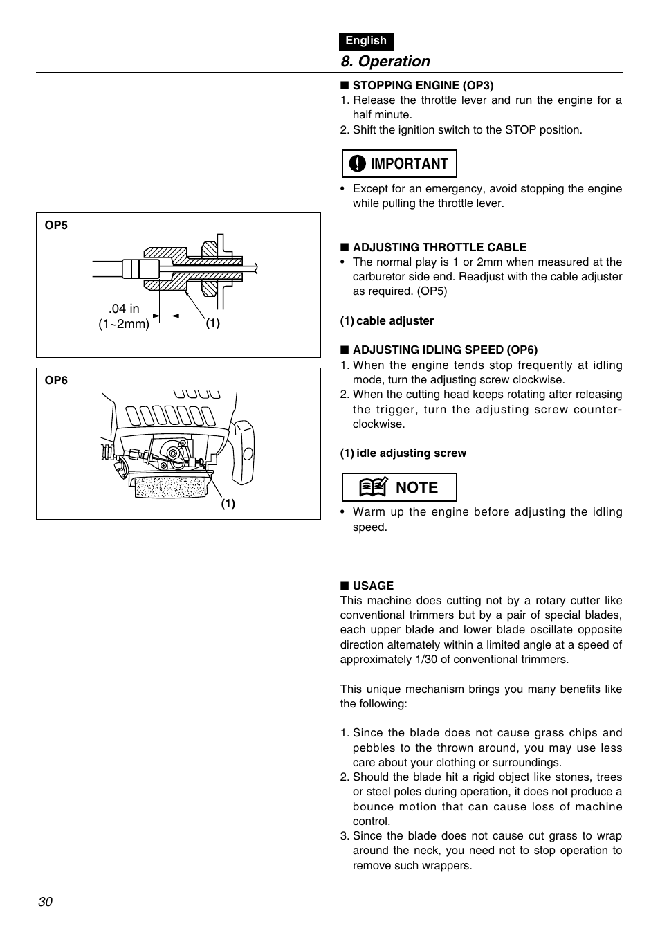 Operation | RedMax SGCZ2401S User Manual | Page 30 / 60