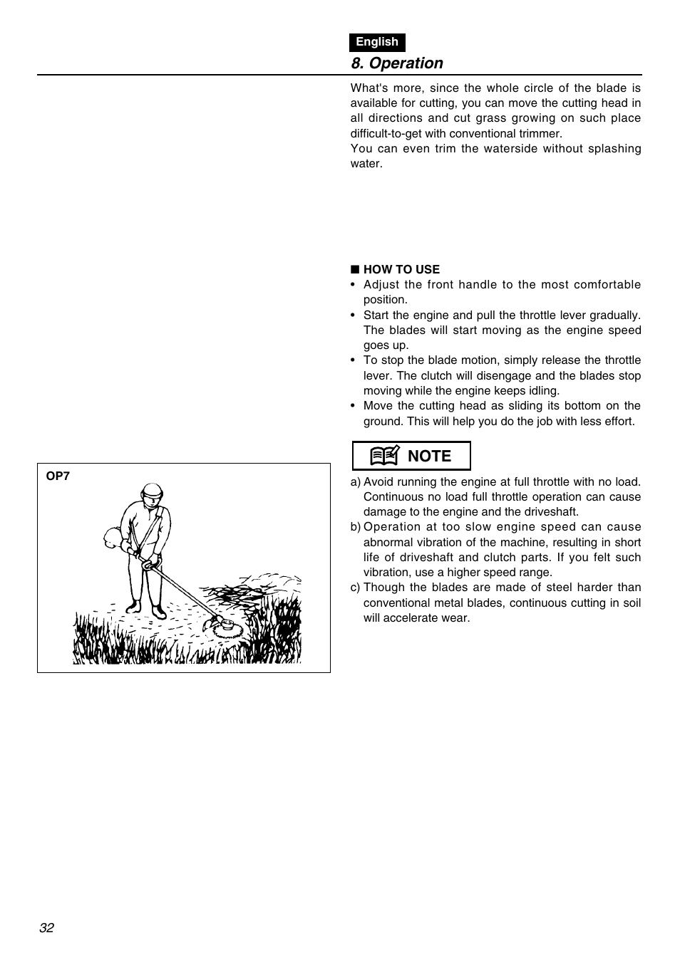 Operation | RedMax SGCZ2401S User Manual | Page 32 / 60