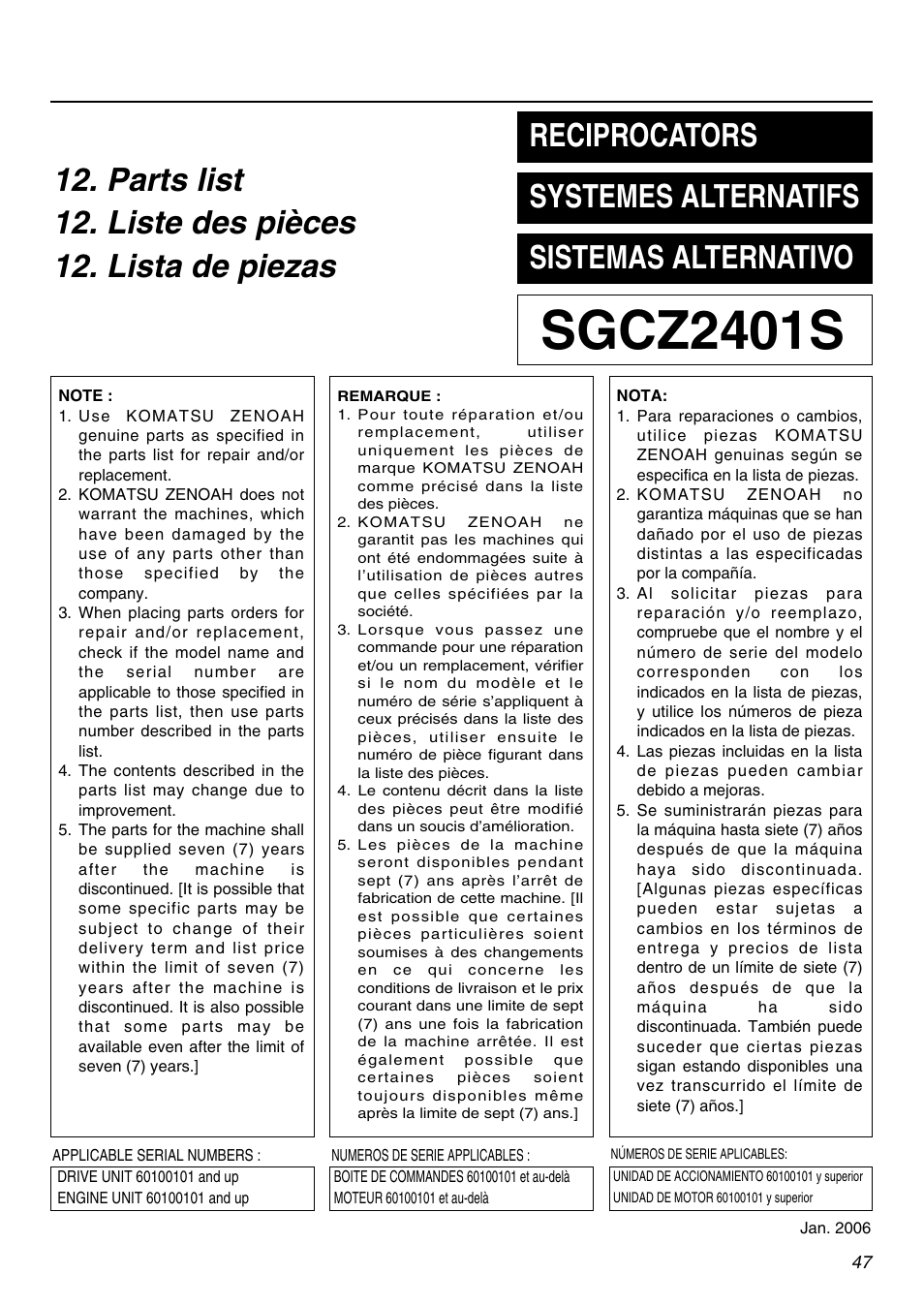 Sgcz2401s | RedMax SGCZ2401S User Manual | Page 47 / 60