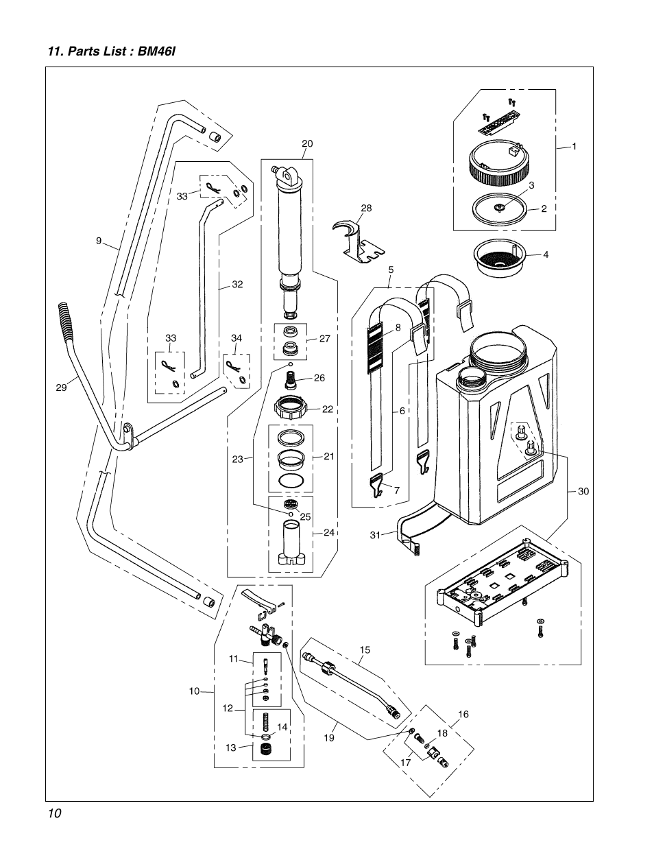 RedMax BACKPACK BM461 User Manual | Page 10 / 12