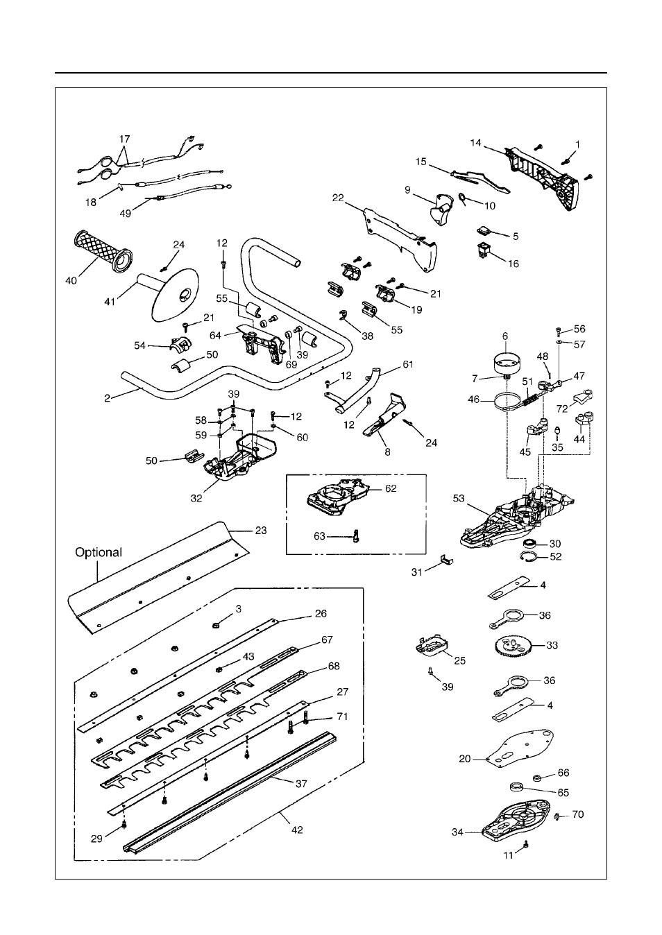 Parts list | RedMax HTZ2500 User Manual | Page 26 / 36