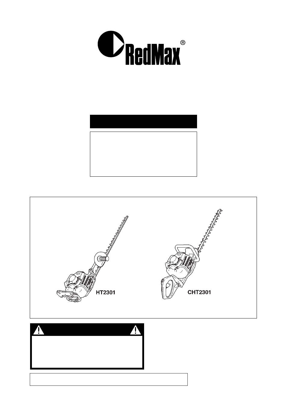 RedMax CHT2301 User Manual | 36 pages