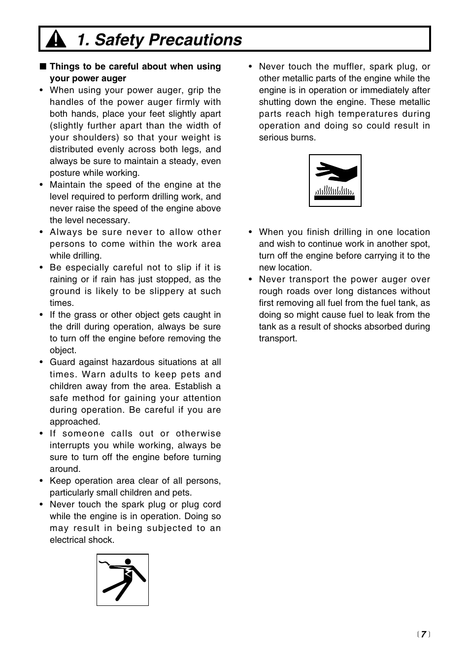 Safety precautions | RedMax POWER AUGER AG4300 User Manual | Page 7 / 24